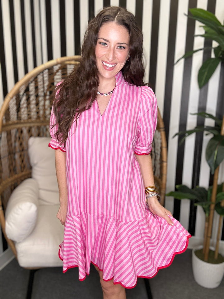 The Drops Dress in Pink