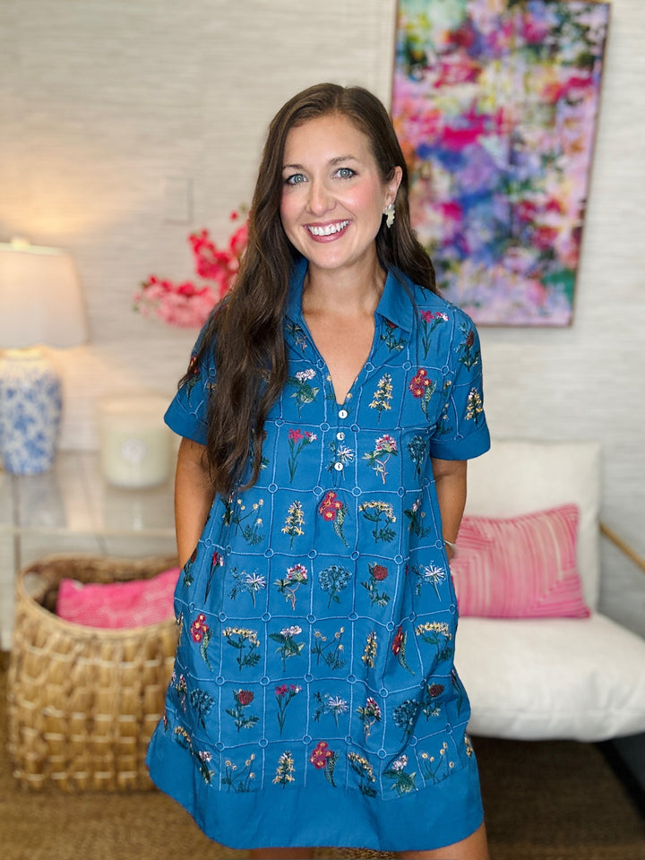 The Everblooms Dress in Blue