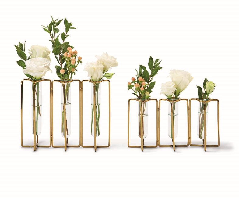 The Lavoisier Golden Flower Vase-Set of 2