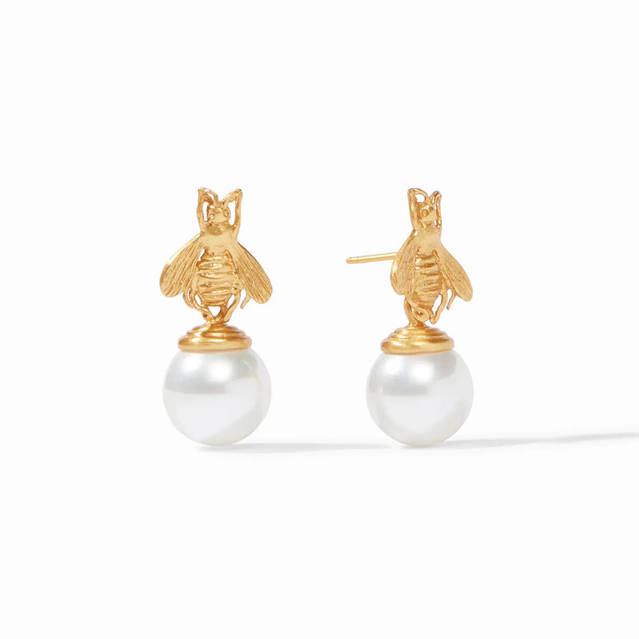 JV Bee Pearl Drop Earrings