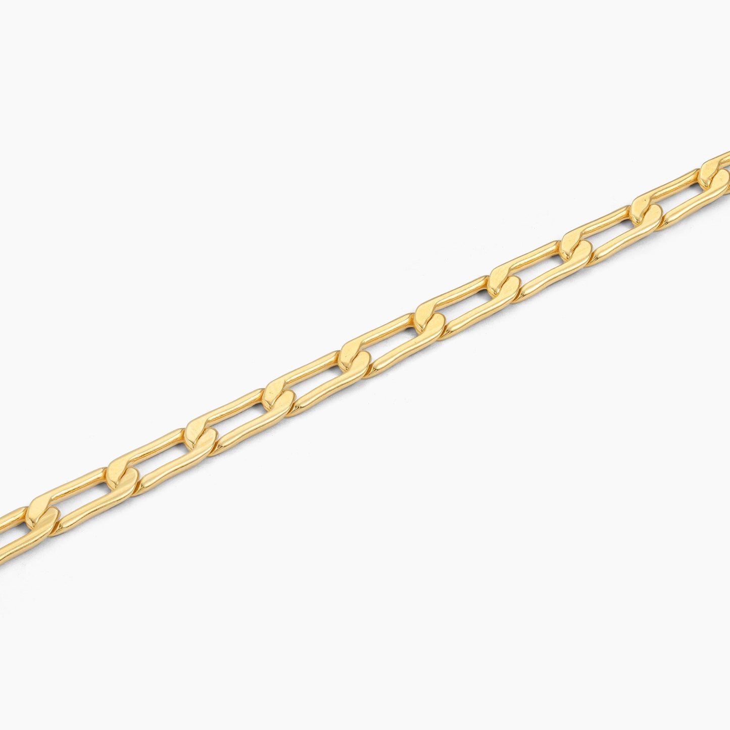 ES Flat Curb-Link Charm Bracelet
