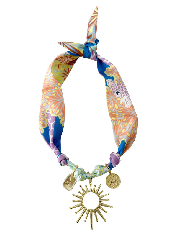 The Lauren Multi Charm Scarf Necklace
