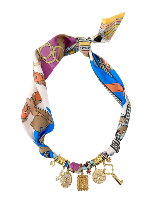 The Betsy Multi Charm Scarf Necklace