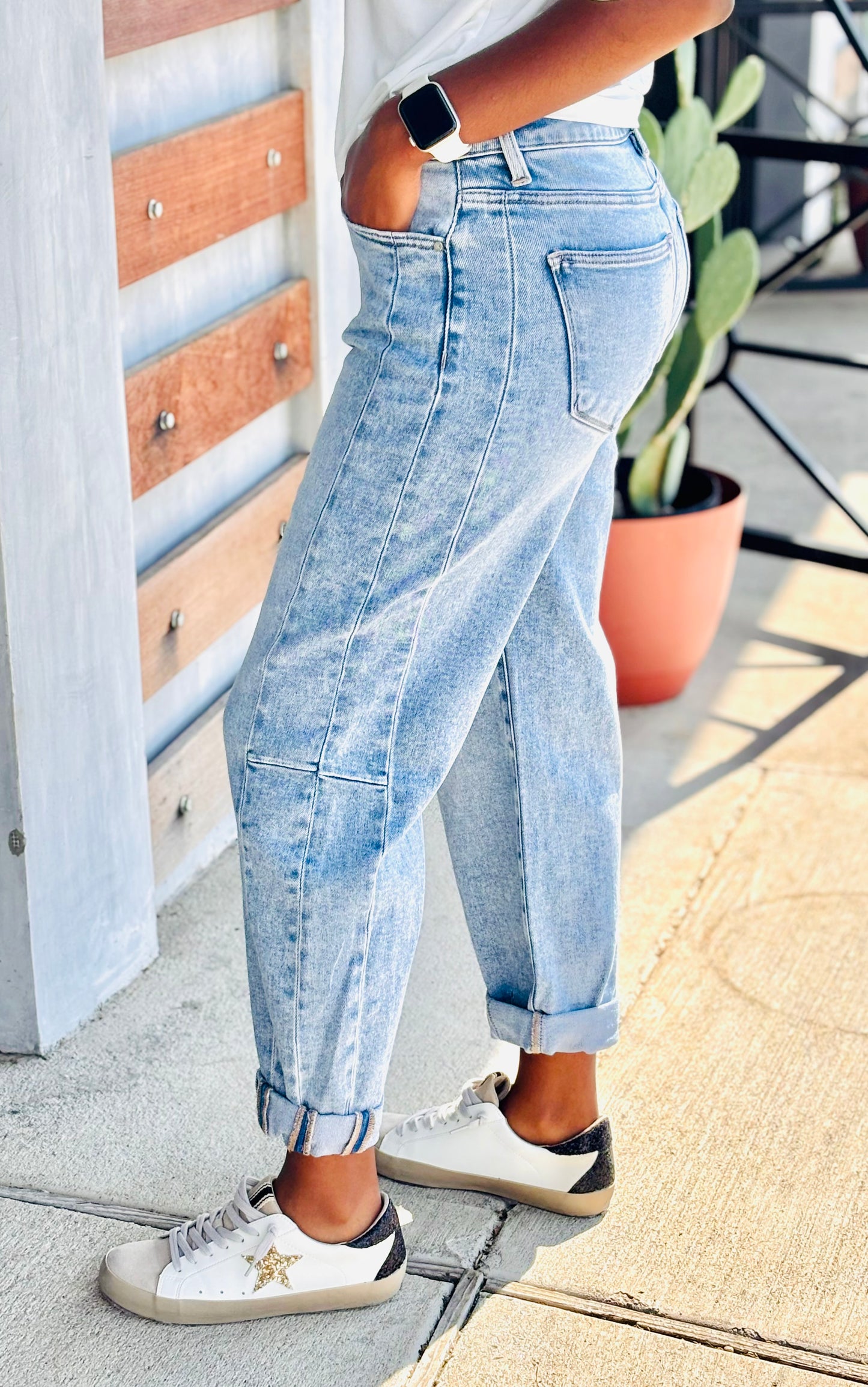 The Risen Rolled Barrel Jeans - AS