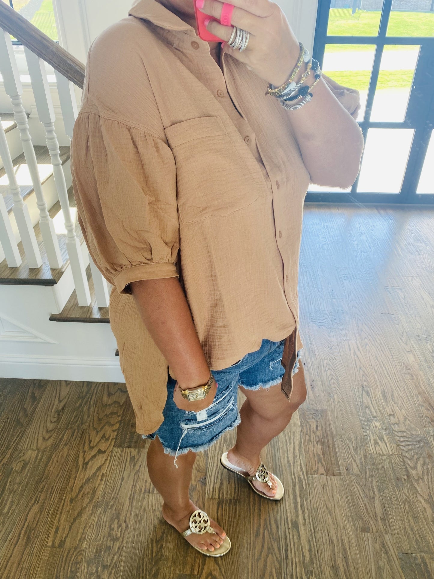 Puff Puff Button Tunic-5 Colors