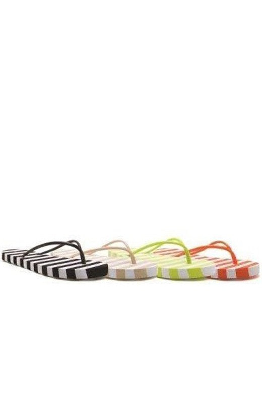 The AB Summer Stripe Sandal in Beige