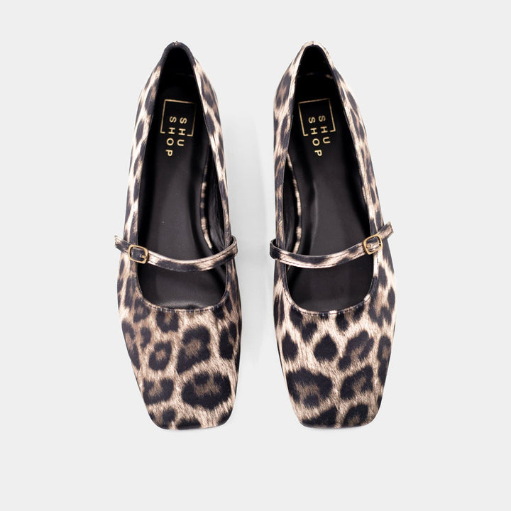 The Leo Satin Adele Flats