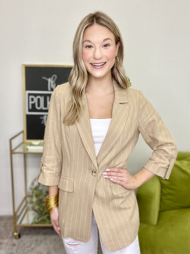 The Latte Linen Blazer