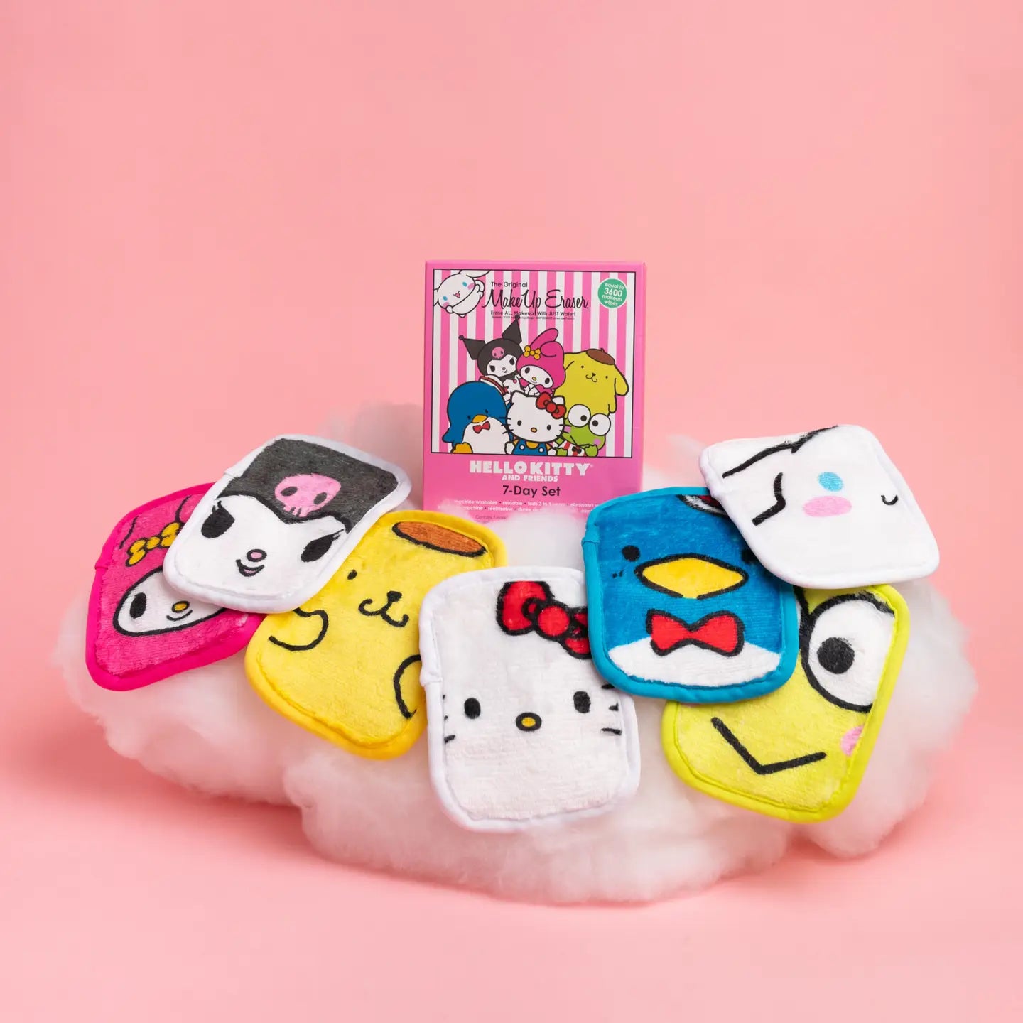 The Hello Kitty Friends 7-Day Makeup Eraser Set