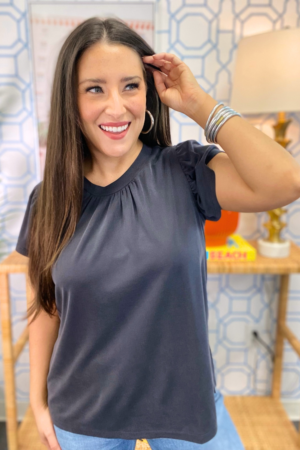 The Meredith Flutter Top in 6 Colors