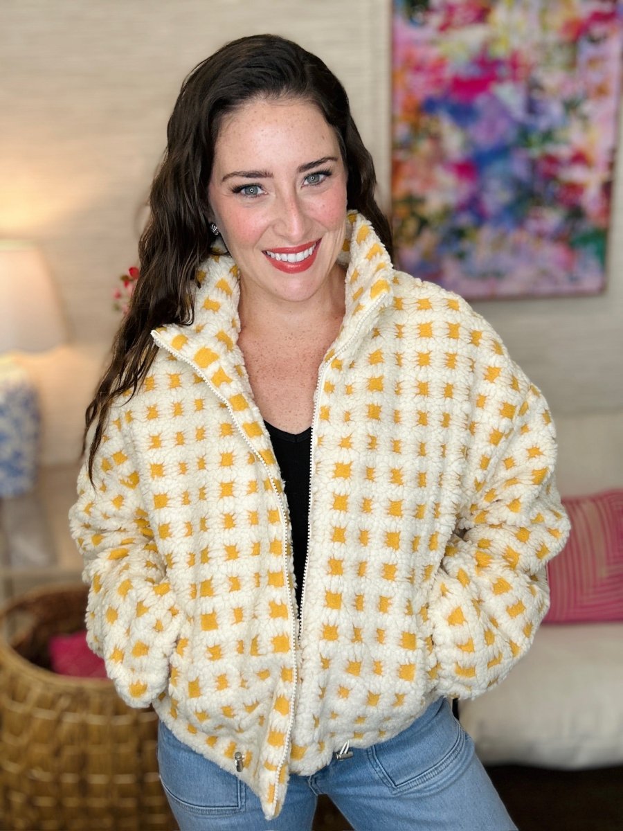 The Checkers Jacket in Gold-AS