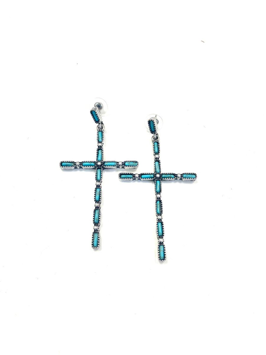 The Thin Cross Earrings- 3 Colors