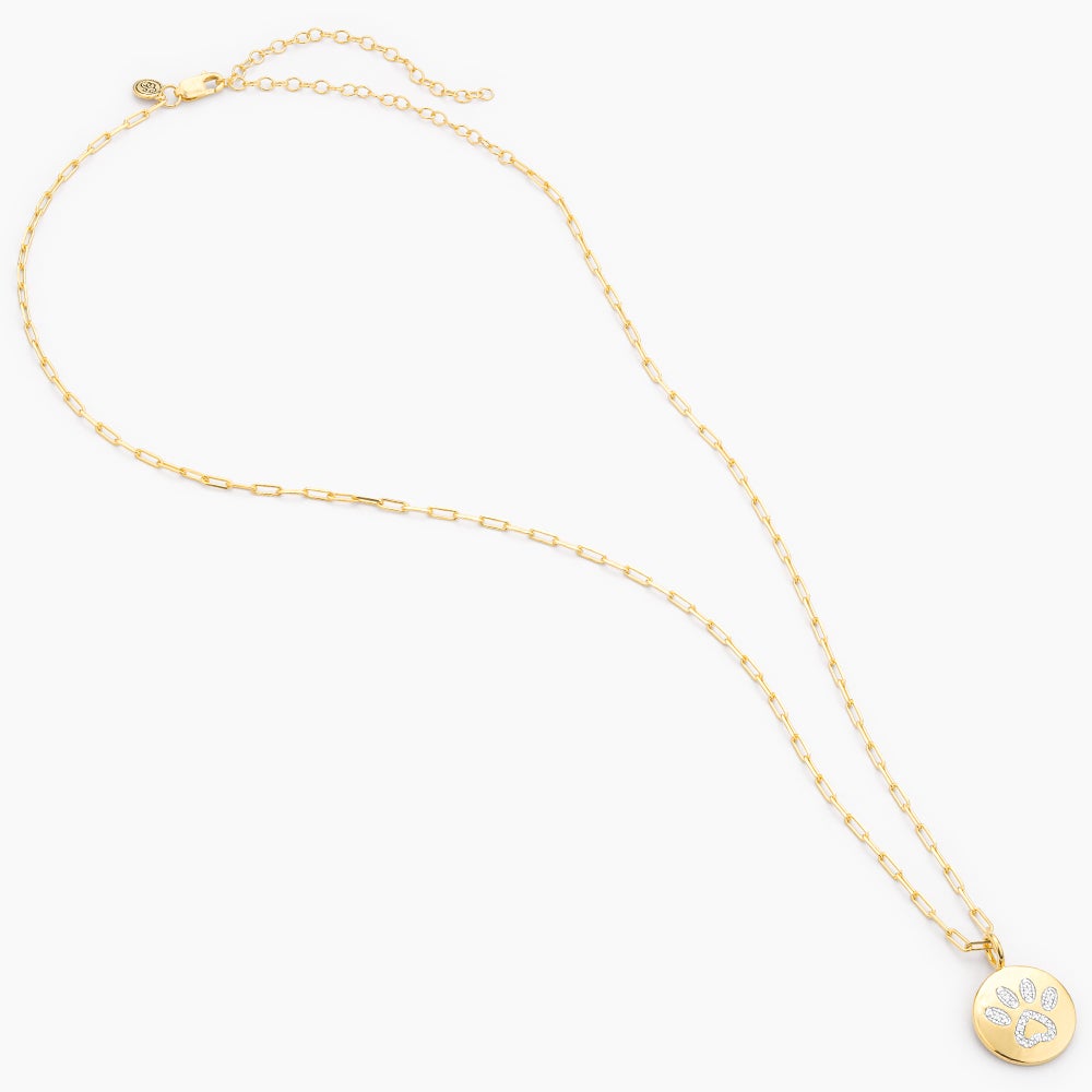 ES Pet Lovers Paw Pendant Necklace
