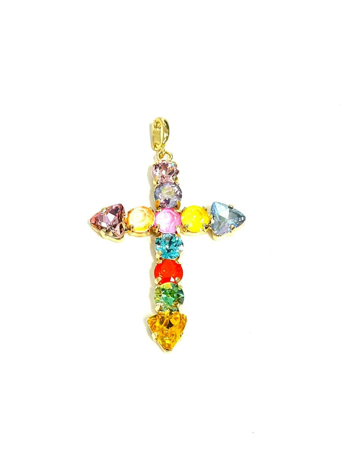 The Crystal Pointed Cross Charm