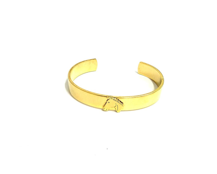 Yochi Gold Cuff With Little Horse