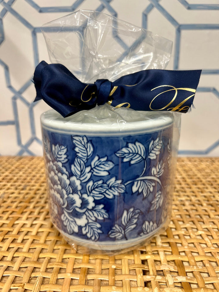 The French Blue Floral Candle