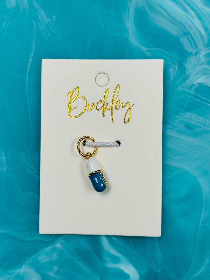 The Buckley Chill Pill Charm in Teal