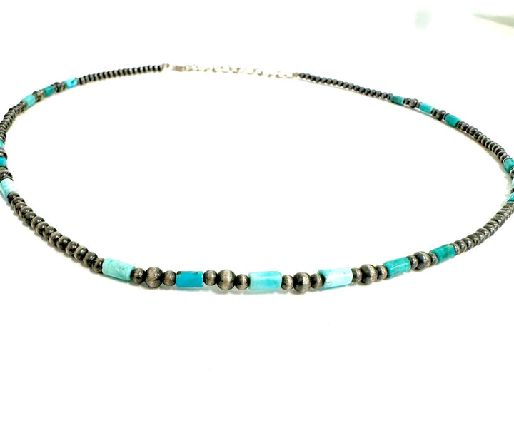 The Red Skin Turquoise Handstrung Necklace
