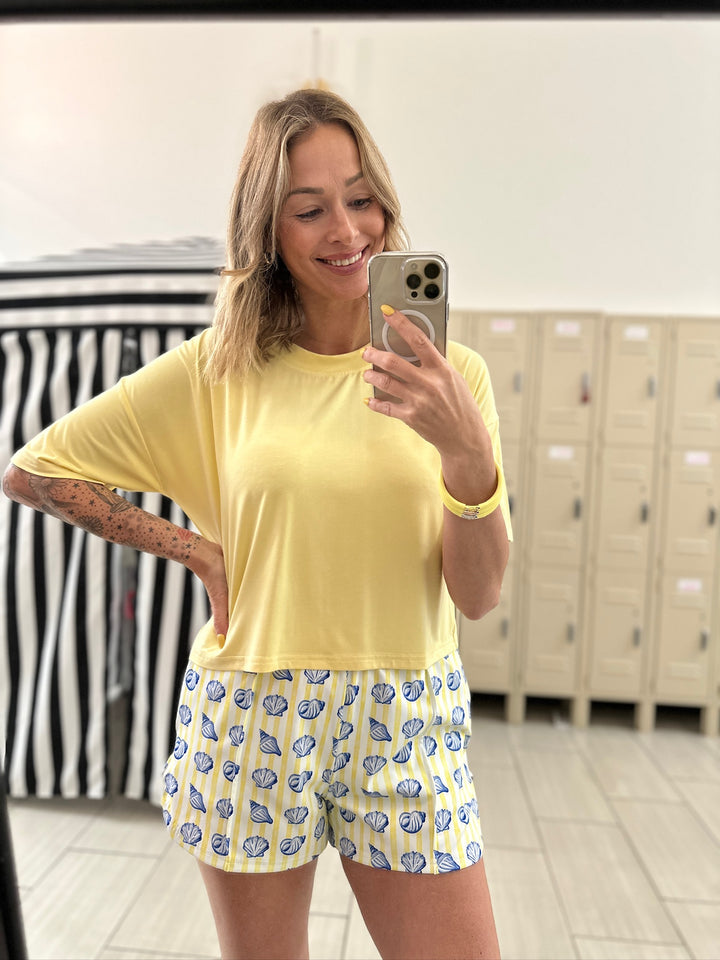 The Buckley Ash Bamboo Crop Tee in 11 Colors/AS