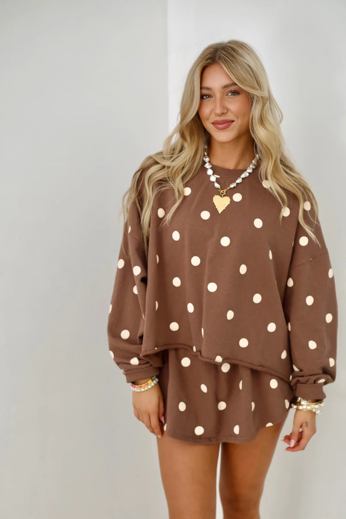 Mocha Polka Dot Set