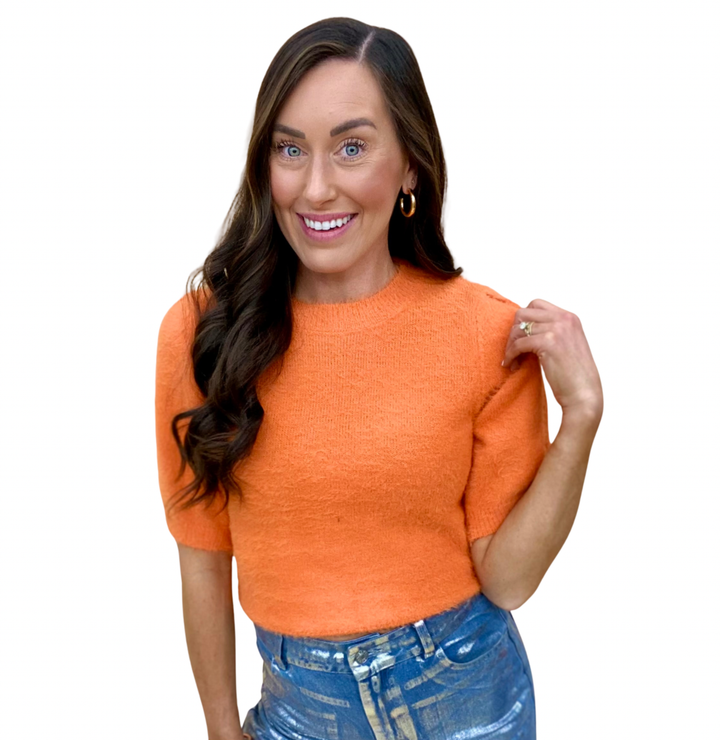 The Macy Sweater in Mango