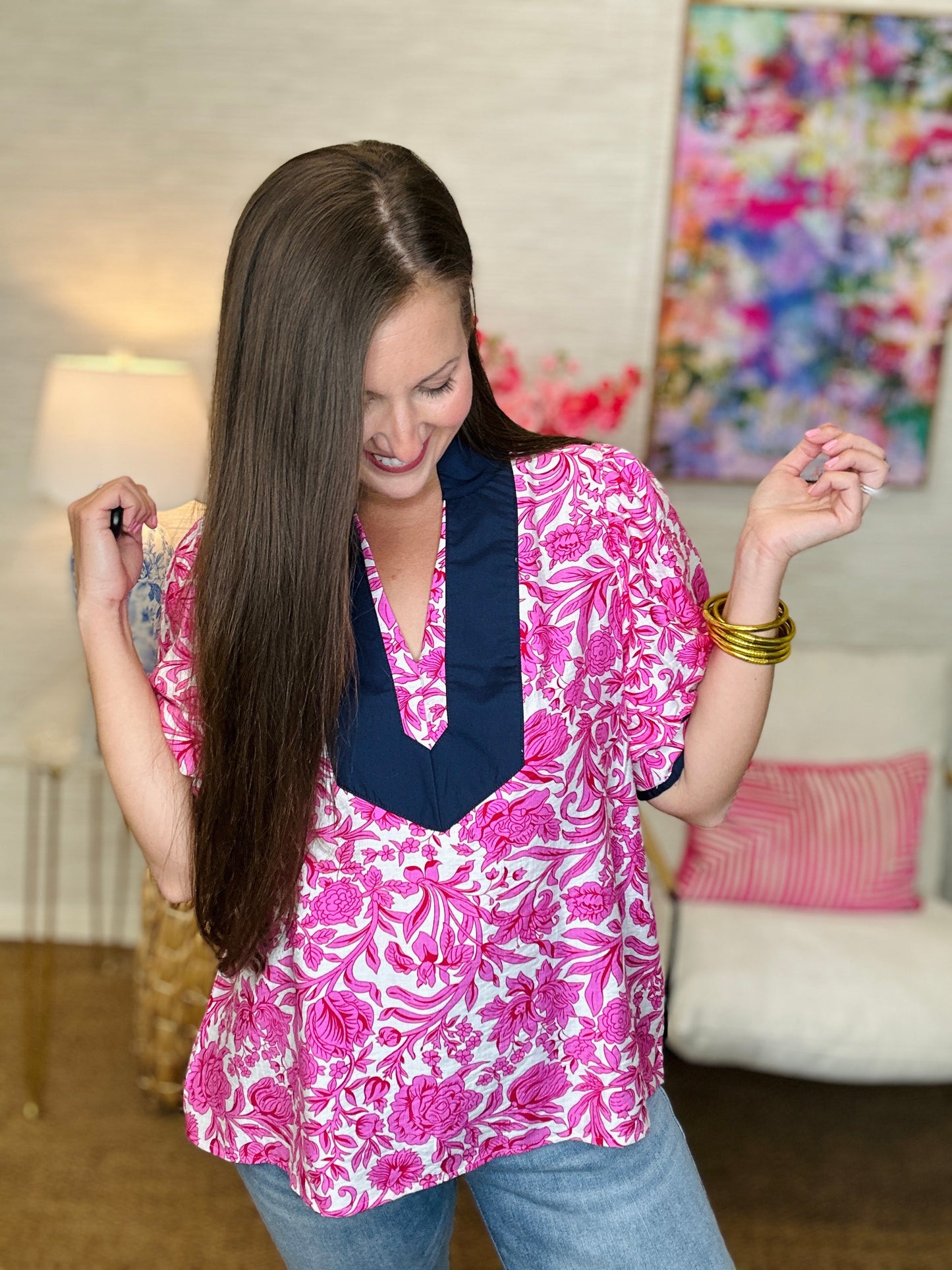 The Baytowne Top in Pink