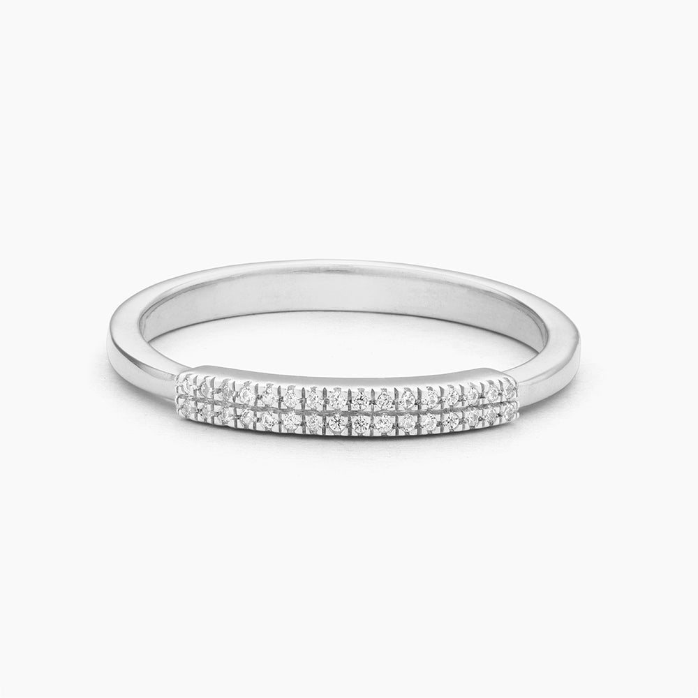 ES Bar None Band Stackable Ring