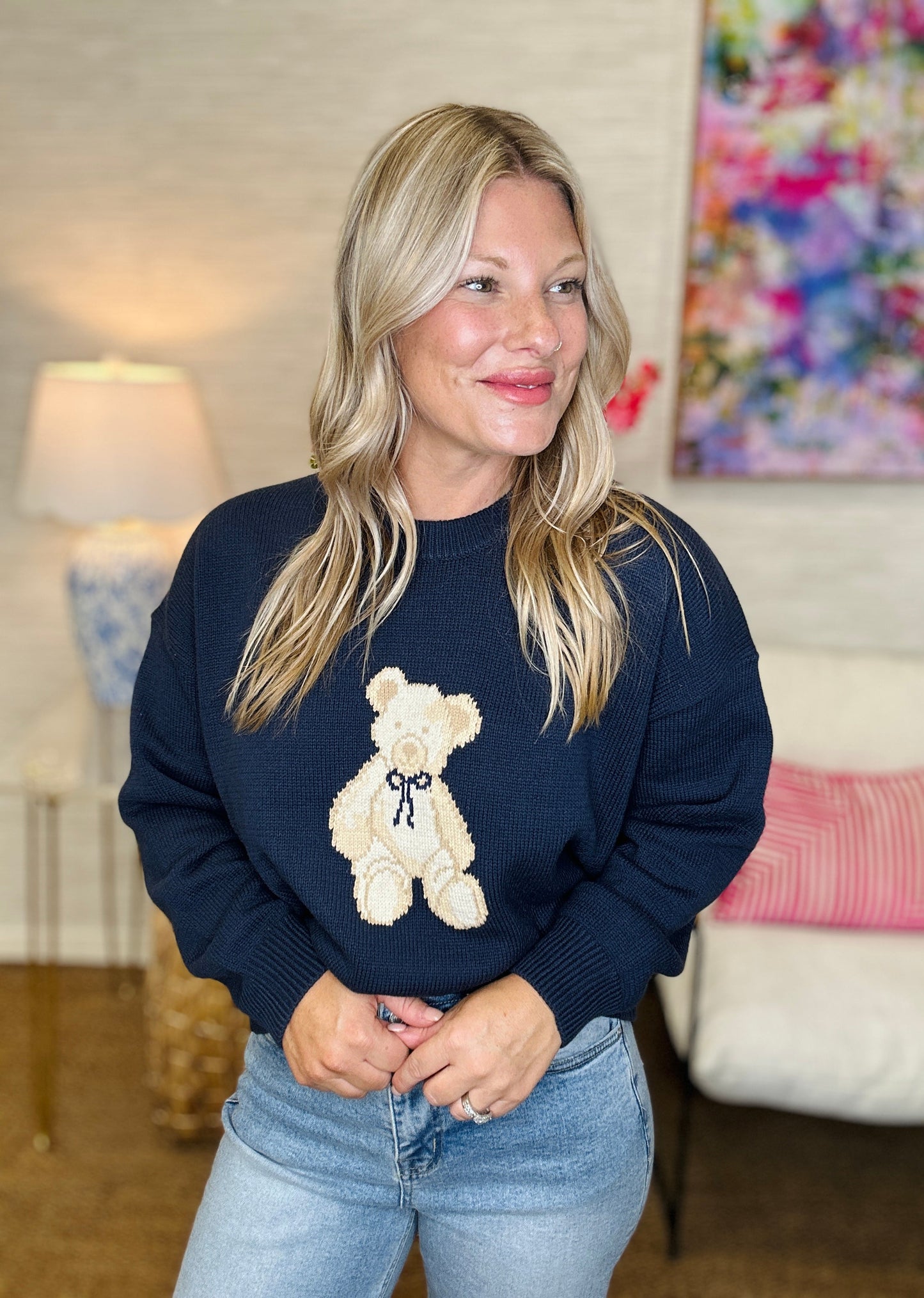 The Navy Teddy Sweater