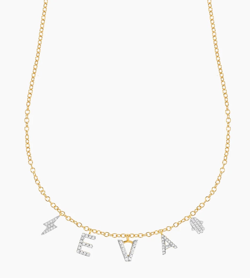 ES Custom Name Charm Necklace