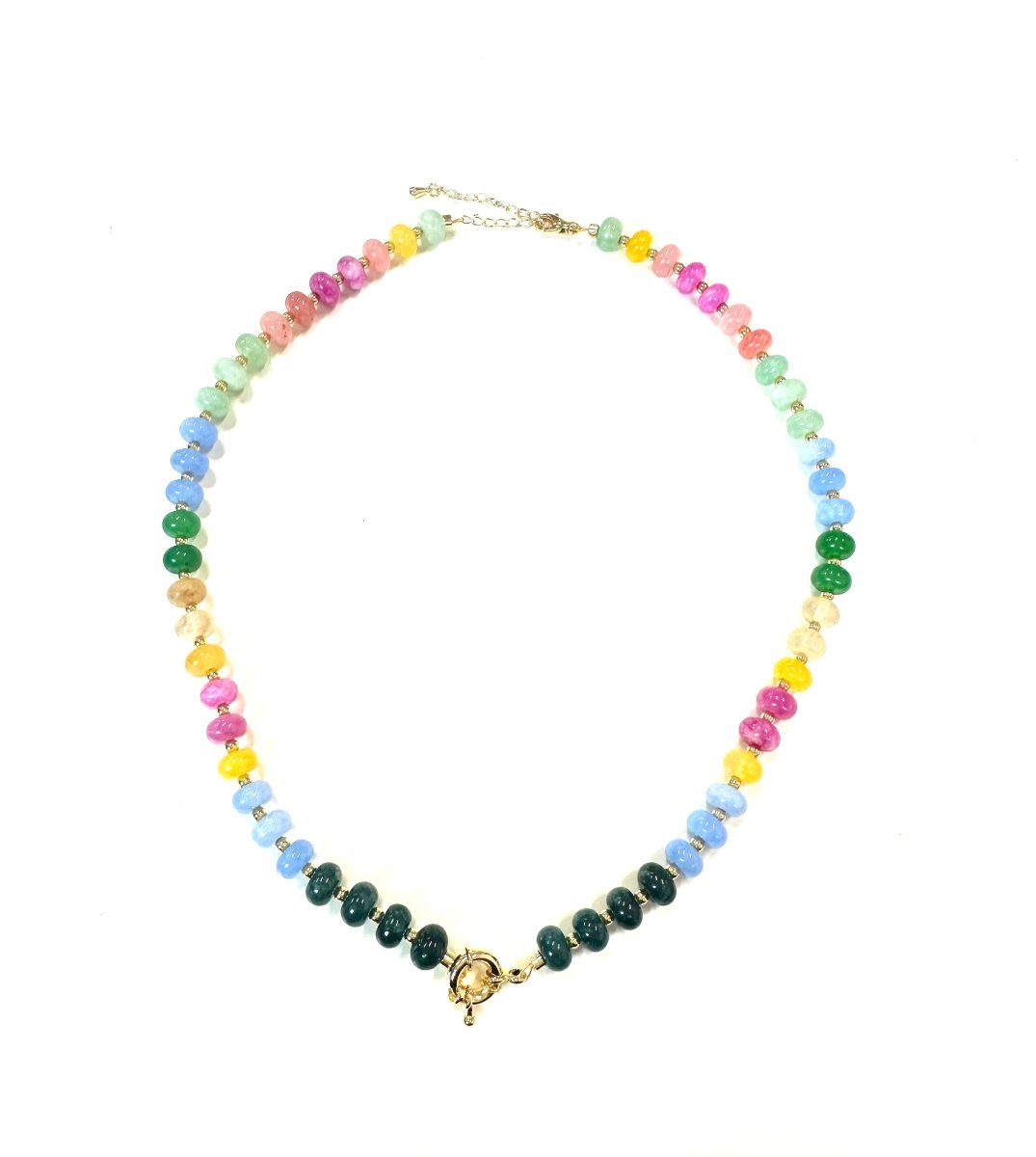 Colorful Candy Beaded Necklace-2 Colors
