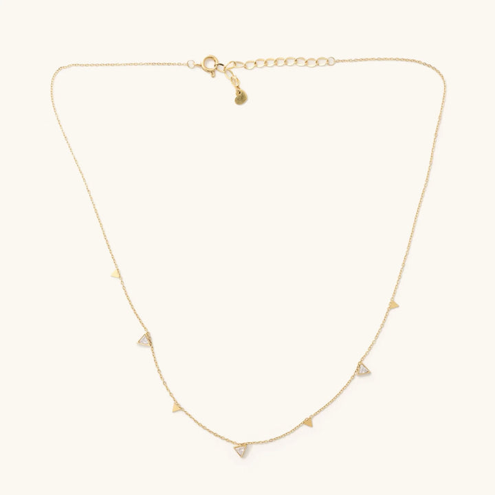 The Tori Crystal Triangle Necklace