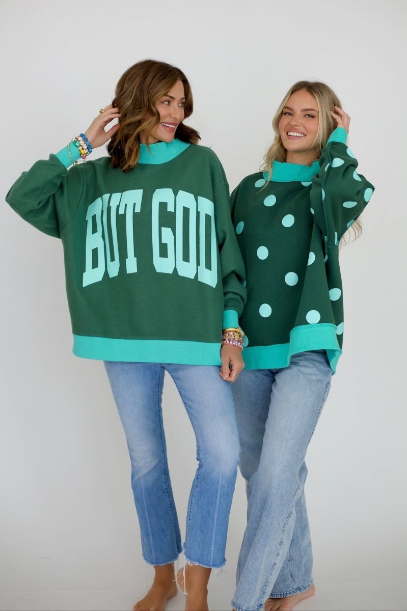 P&P But God 2-Sided Mock Sweatshirt