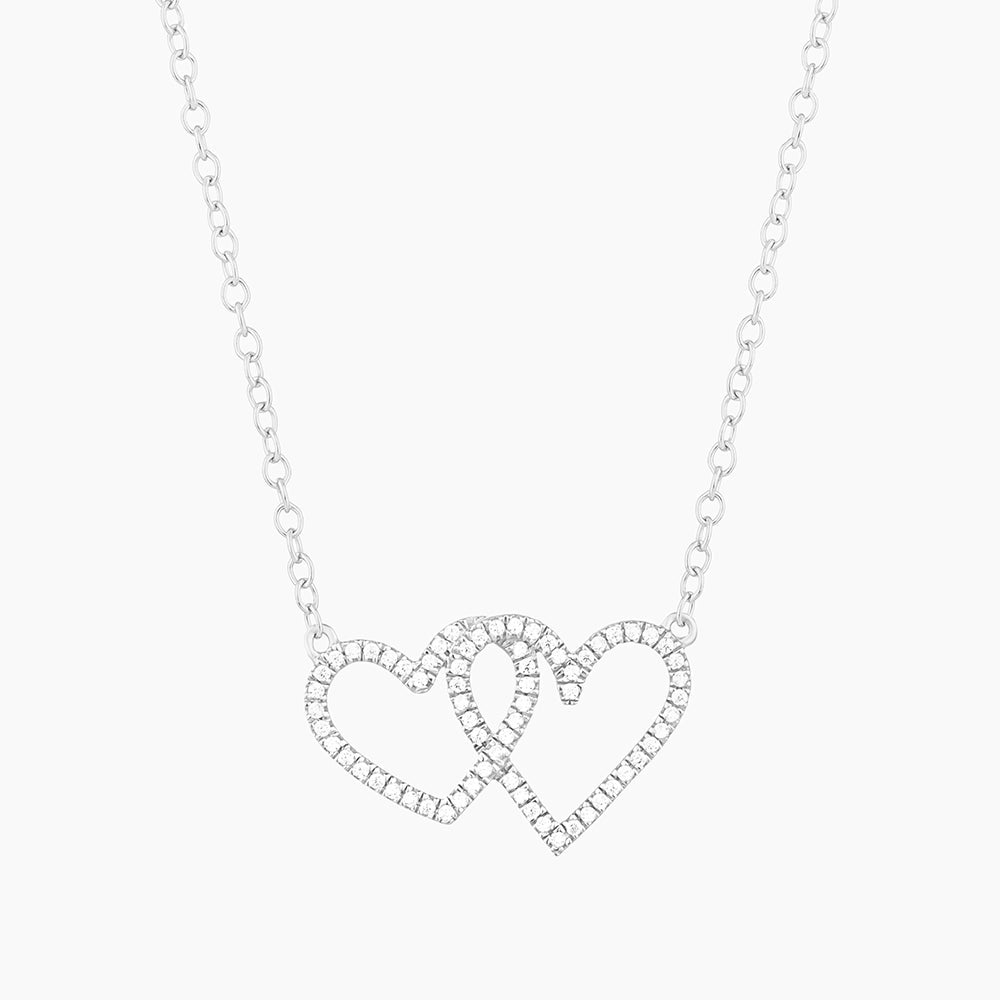 ES Two Hearts Pendant Necklace