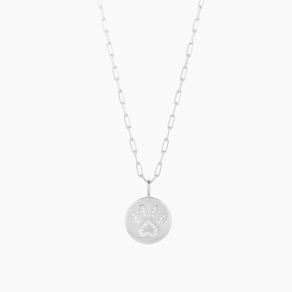 ES Pet Lovers Paw Pendant Necklace