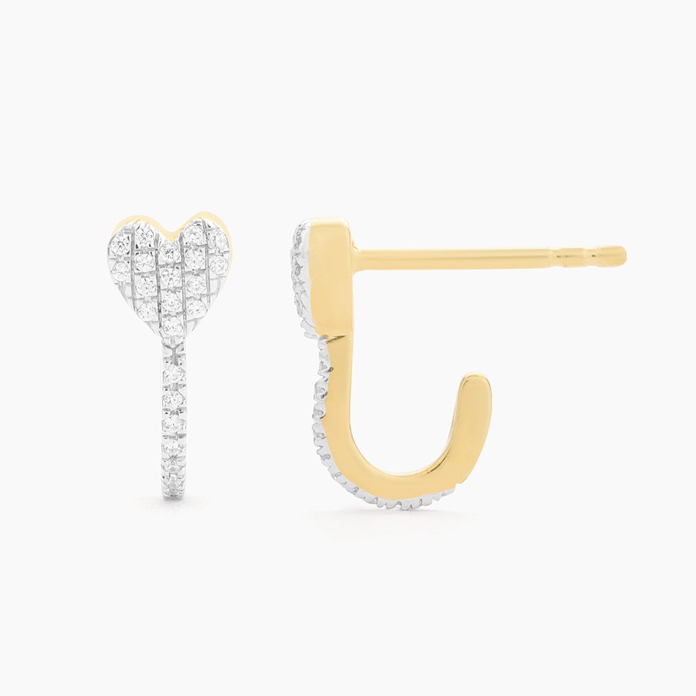 ES Mon Amie Ma Cherie Heart Stud Earrings