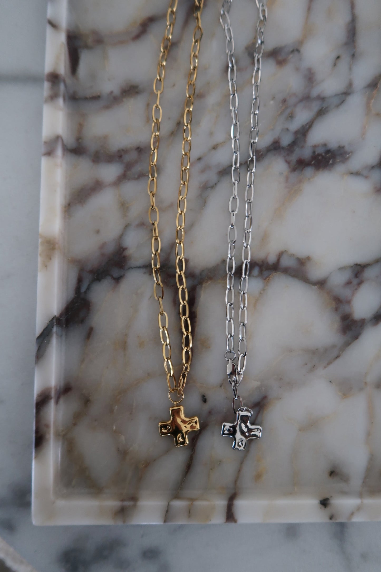 PAPERCLIP CROSS NECKLACE