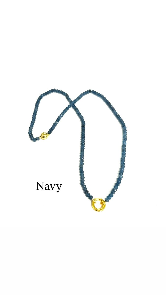 Agate Bead Magic Charm Bar Necklace-22"