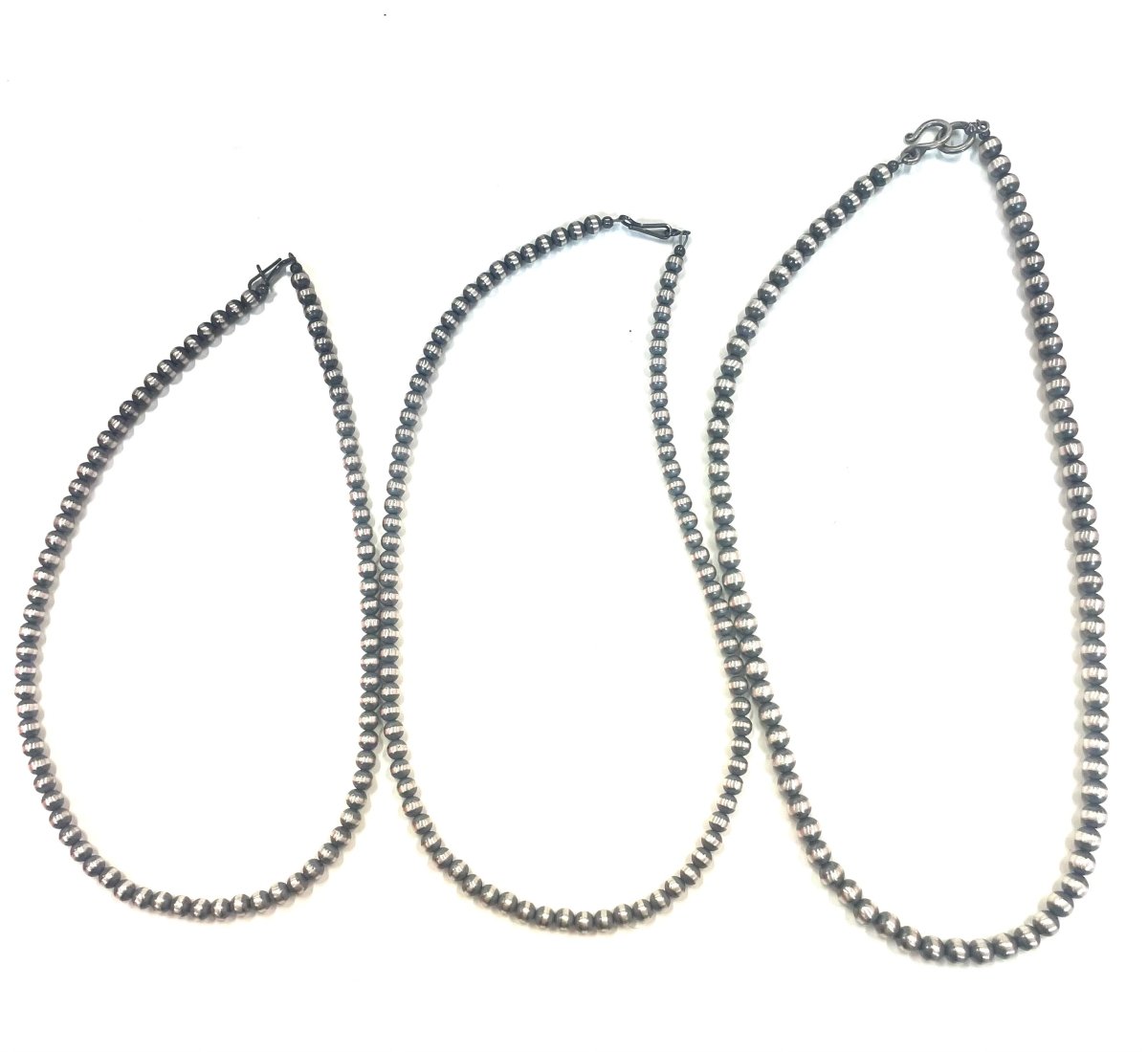 Hook Closure Sterling Pearls 5mm- 3 Lengths