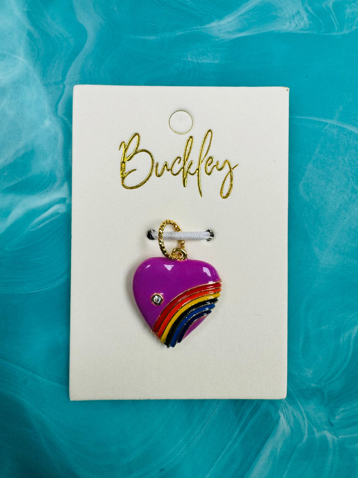 The Buckley Rainbow Heart Charm