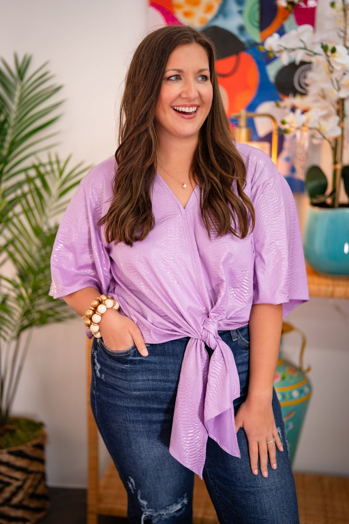 The Lilac Mamba Tie Top