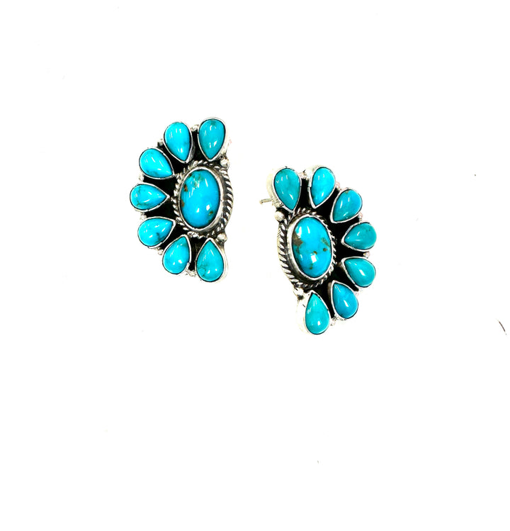 Marcella James Sterling Turquoise Earrings (A)