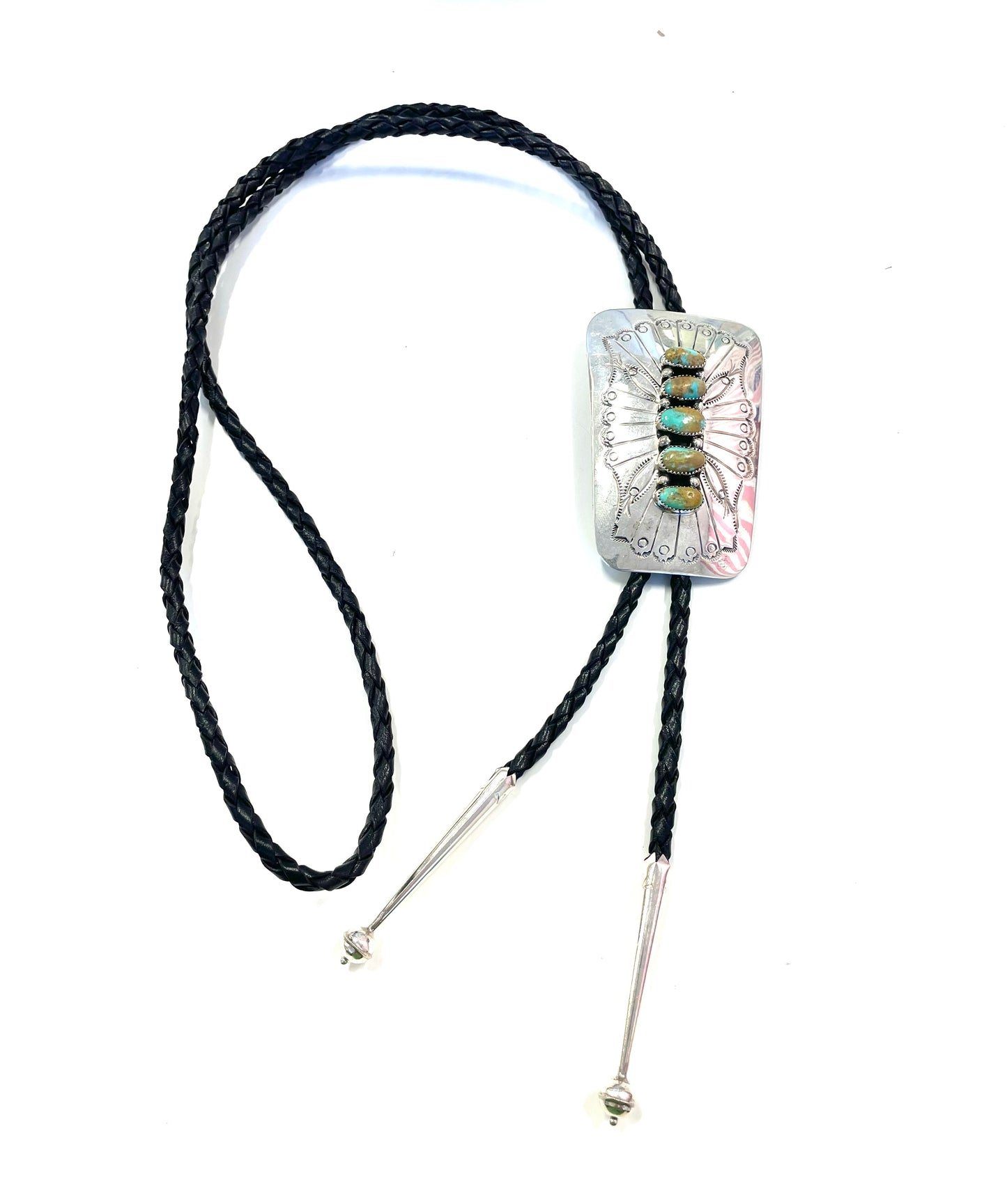 Jolene Begay Sterling and Turquoise Bolo