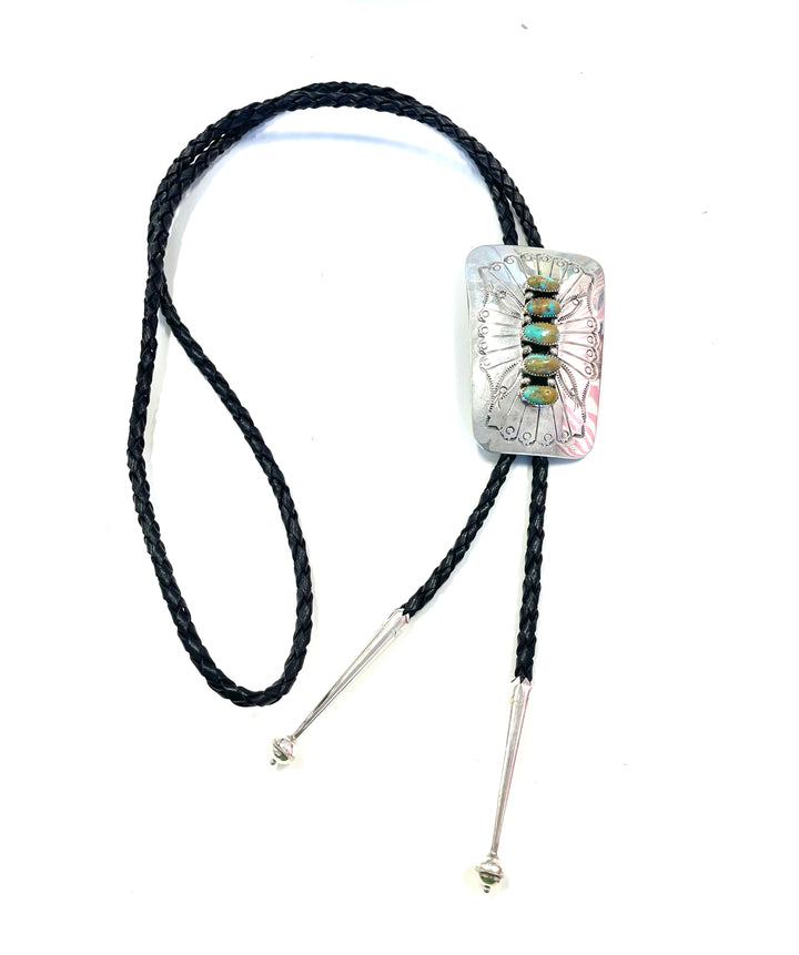 Jolene Begay Sterling and Turquoise Bolo