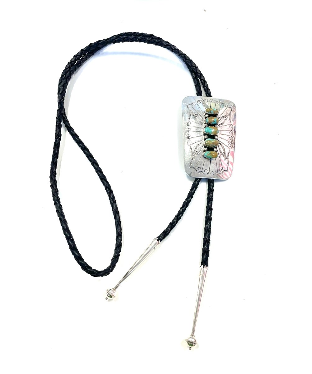 Jolene Begay Sterling and Turquoise Bolo