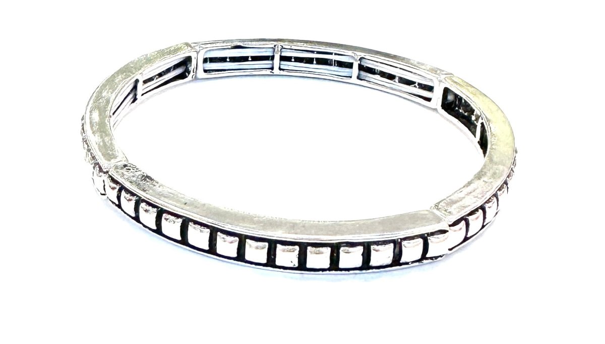 The Cubed Stretch Bangle- 2 Colors