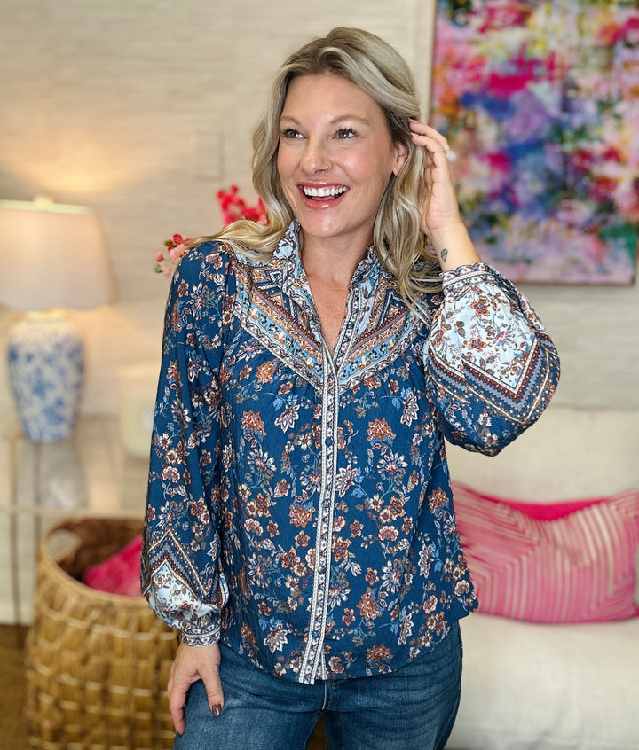 The Blue Blair Blouse