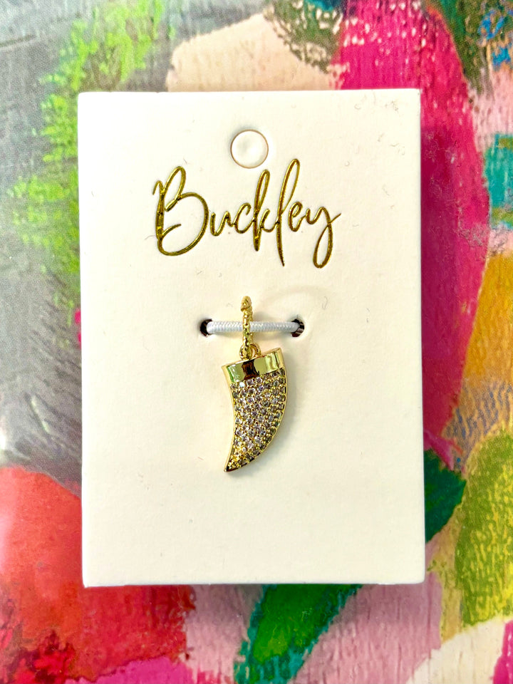 The Buckley Crystal Horn Charm