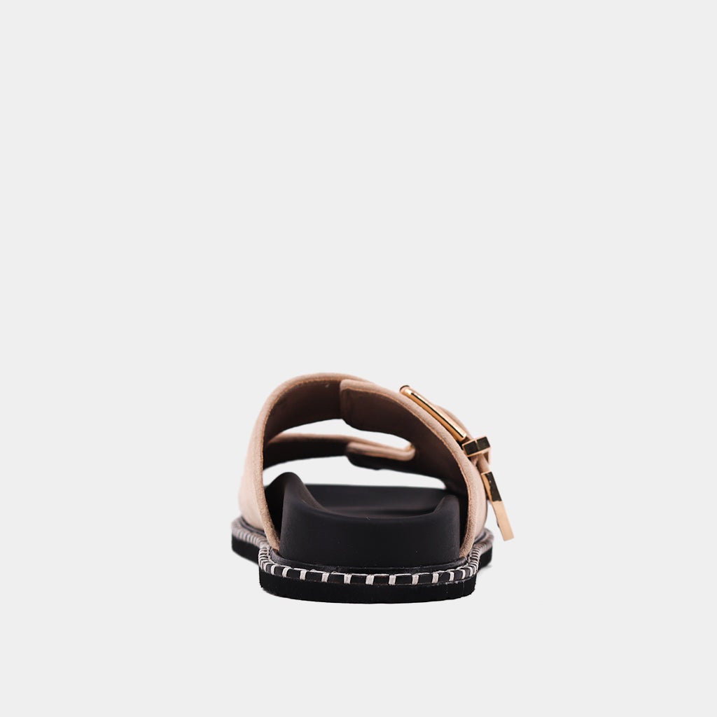 The Beige Suede Charlotte Sandals