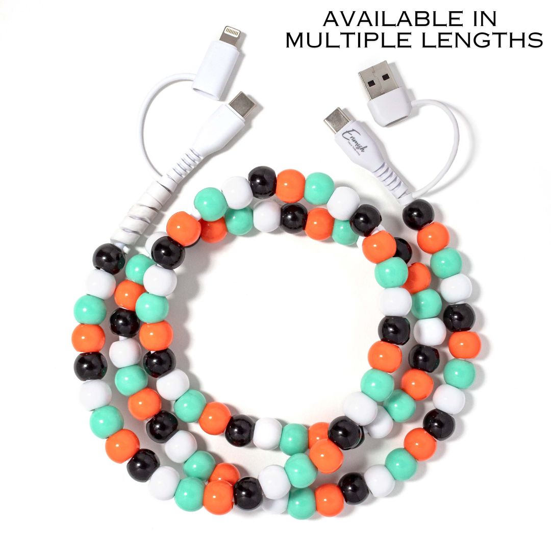 Beaded Phone Charger Monarch