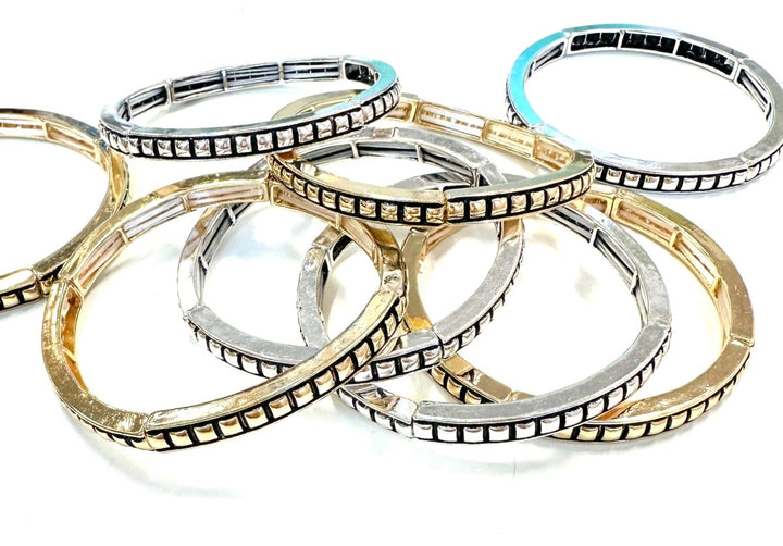 The Cubed Stretch Bangle- 2 Colors
